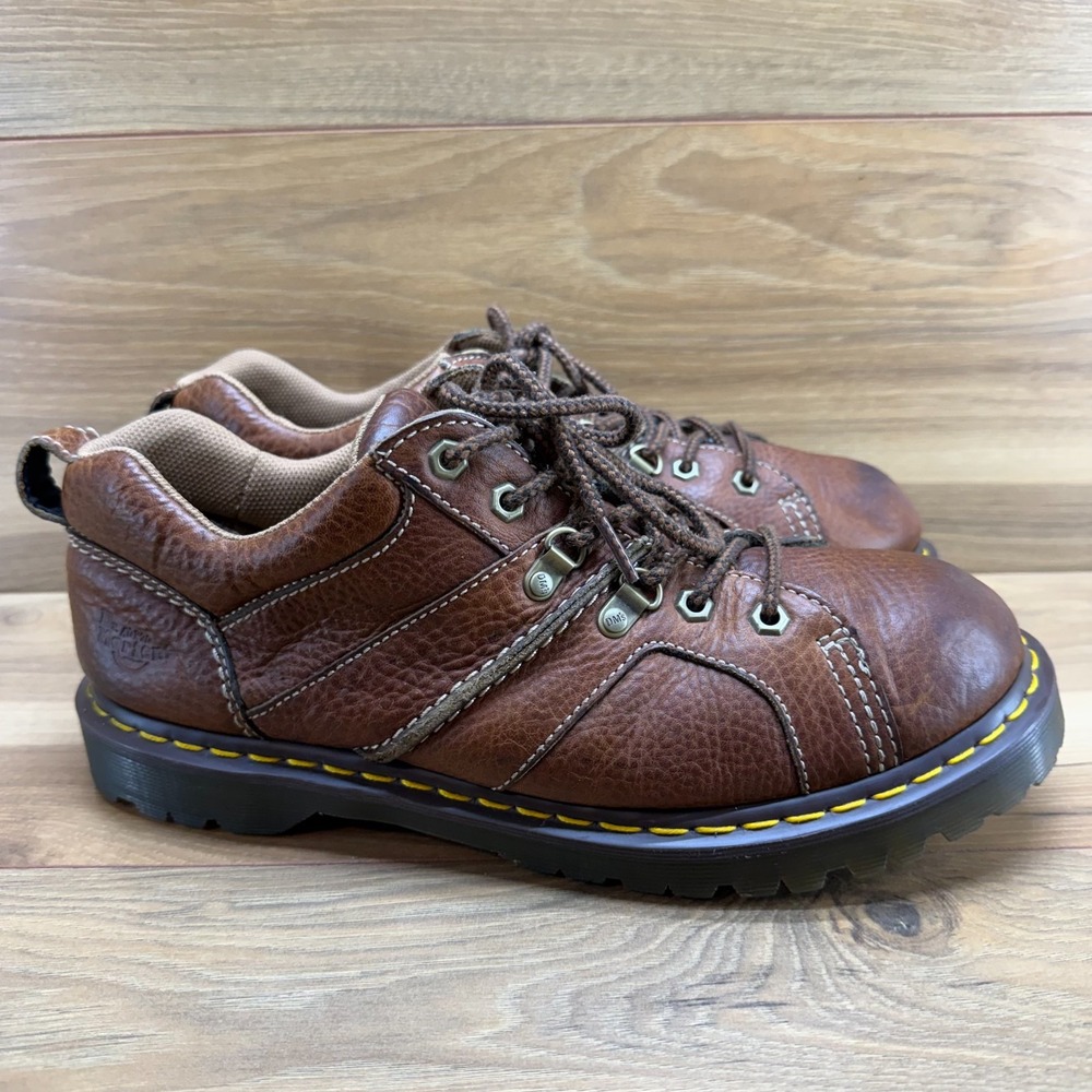 Dr Martens Finnegan Vintage Y2K Oxfords Mens 11 Brown Leather Chunky Casual